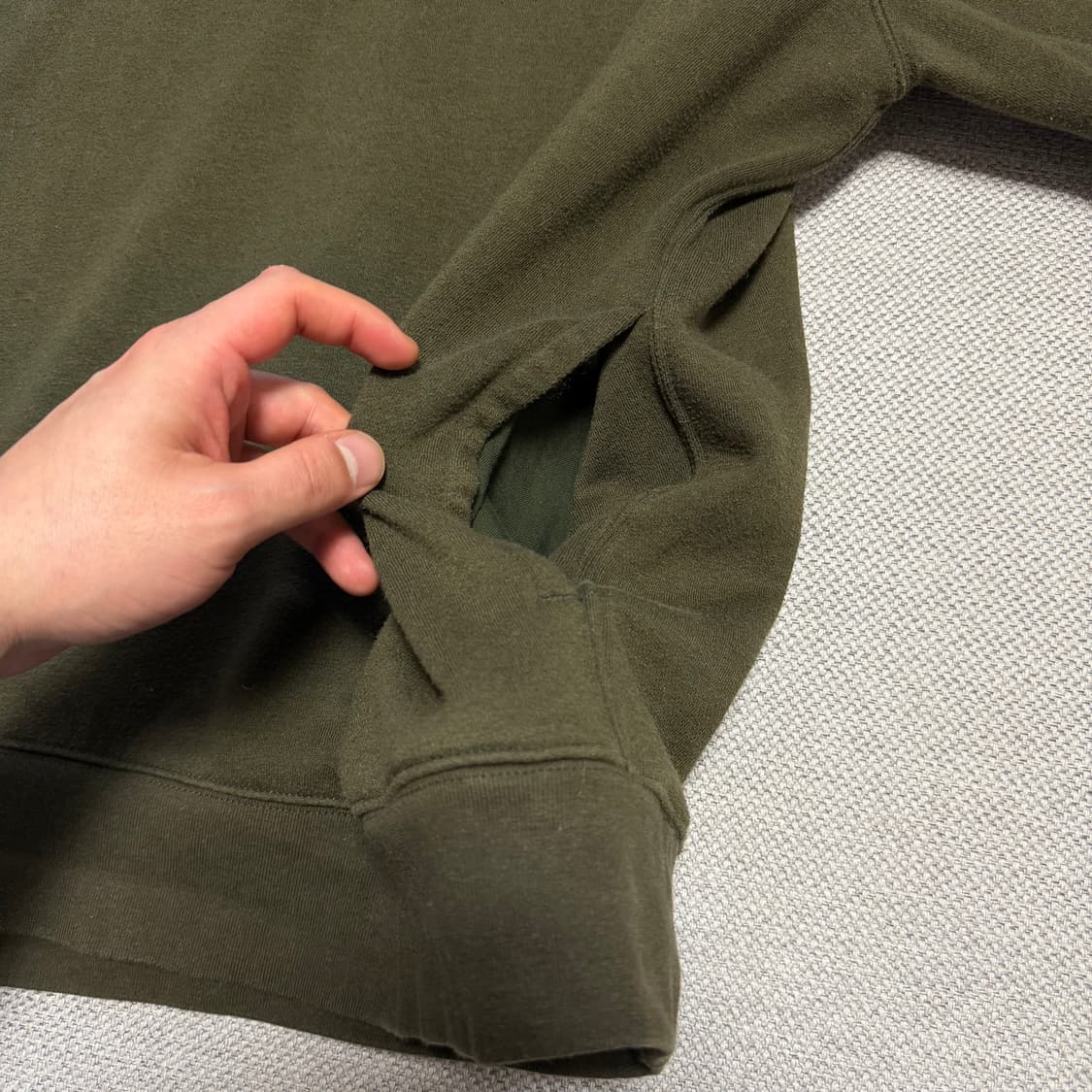 폴로 랄프로렌 올리브 기모 후드티 상품이미지2