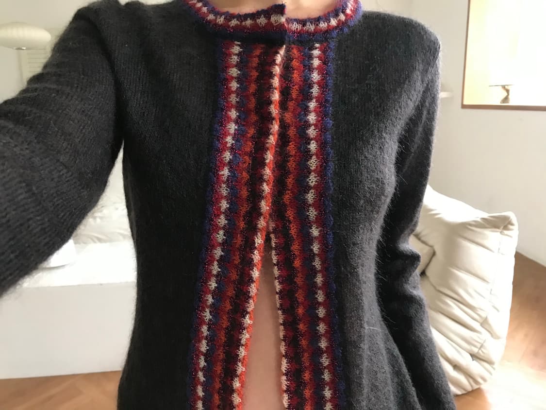 vintage mohair pattern cardigan 상품이미지2