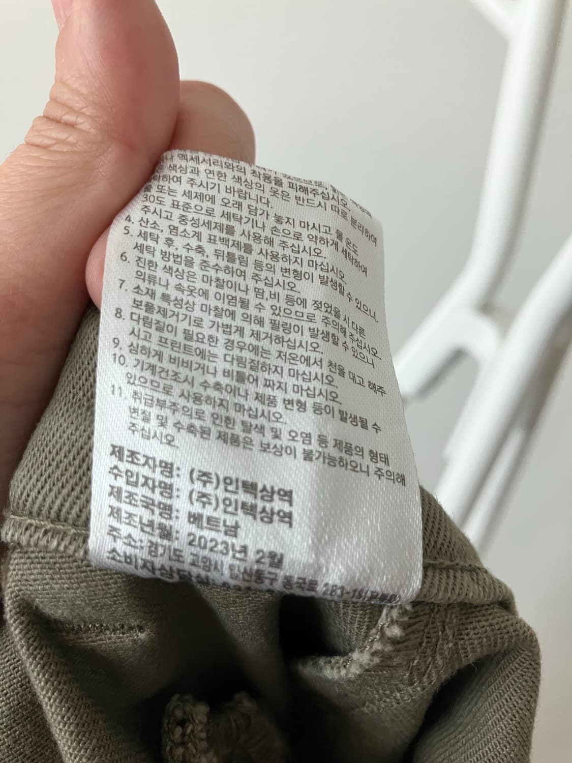 BENSIMON 벤시몽 카키 와이드팬츠 28인치 상품이미지8