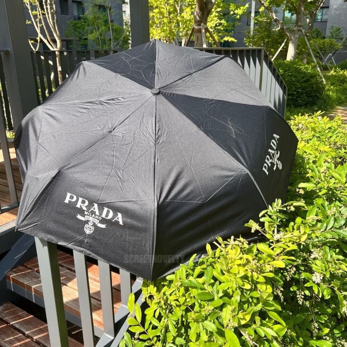 프라다 3단 자동 4계절 양 우산 블랙 상품이미지7