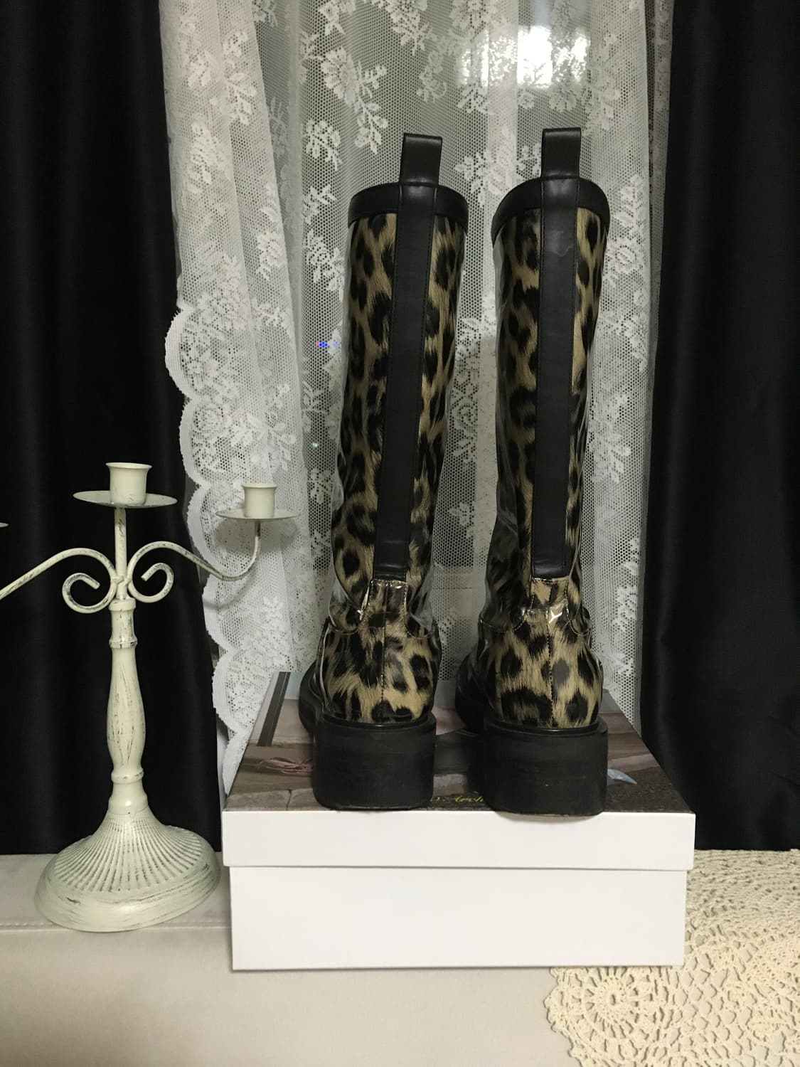 SOPHIEEST Leopard Rain Boots 상품이미지3