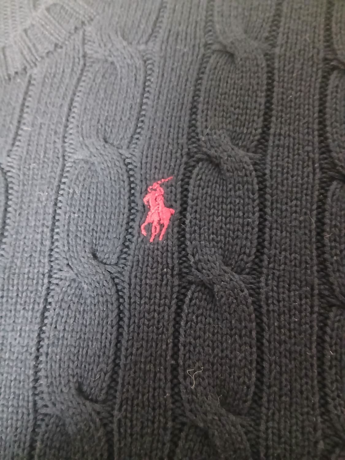 Polo Ralph Lauren 폴로 네이비색 꽈배기 니트 (사이즈 L) 상품이미지2