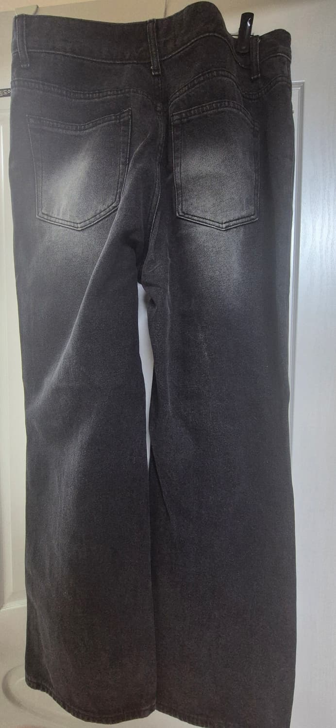 페이탈리즘 spray gradation wide jean 블랙 상품이미지2