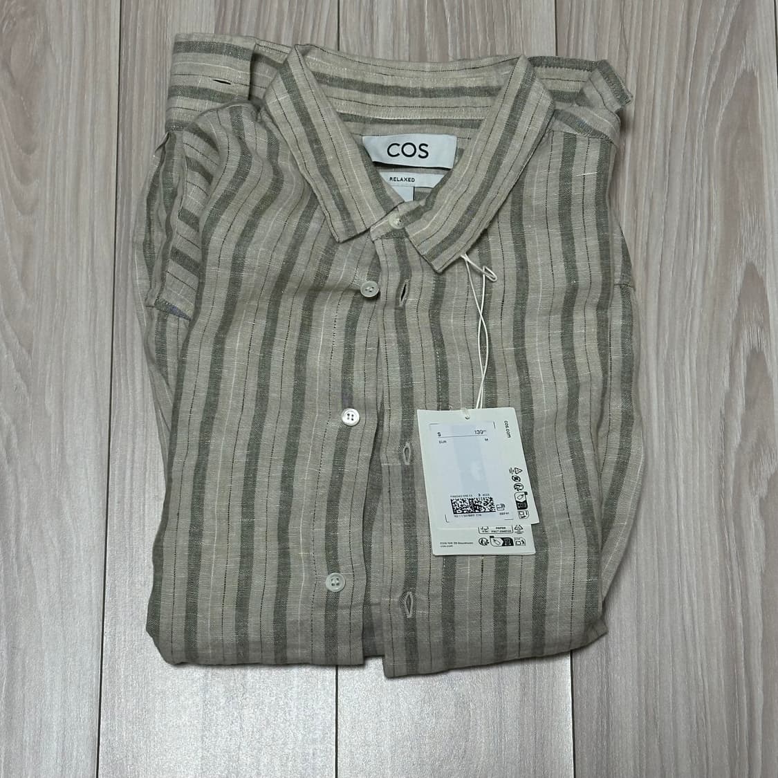 cos 26ss 코스 린넨 스트라이프 셔츠 m사이즈 상품이미지3