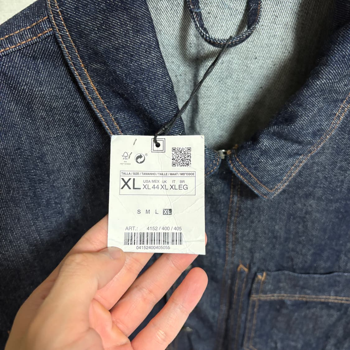(새상품) 자라 데님 초어자켓 / 진청, XL 상품이미지4