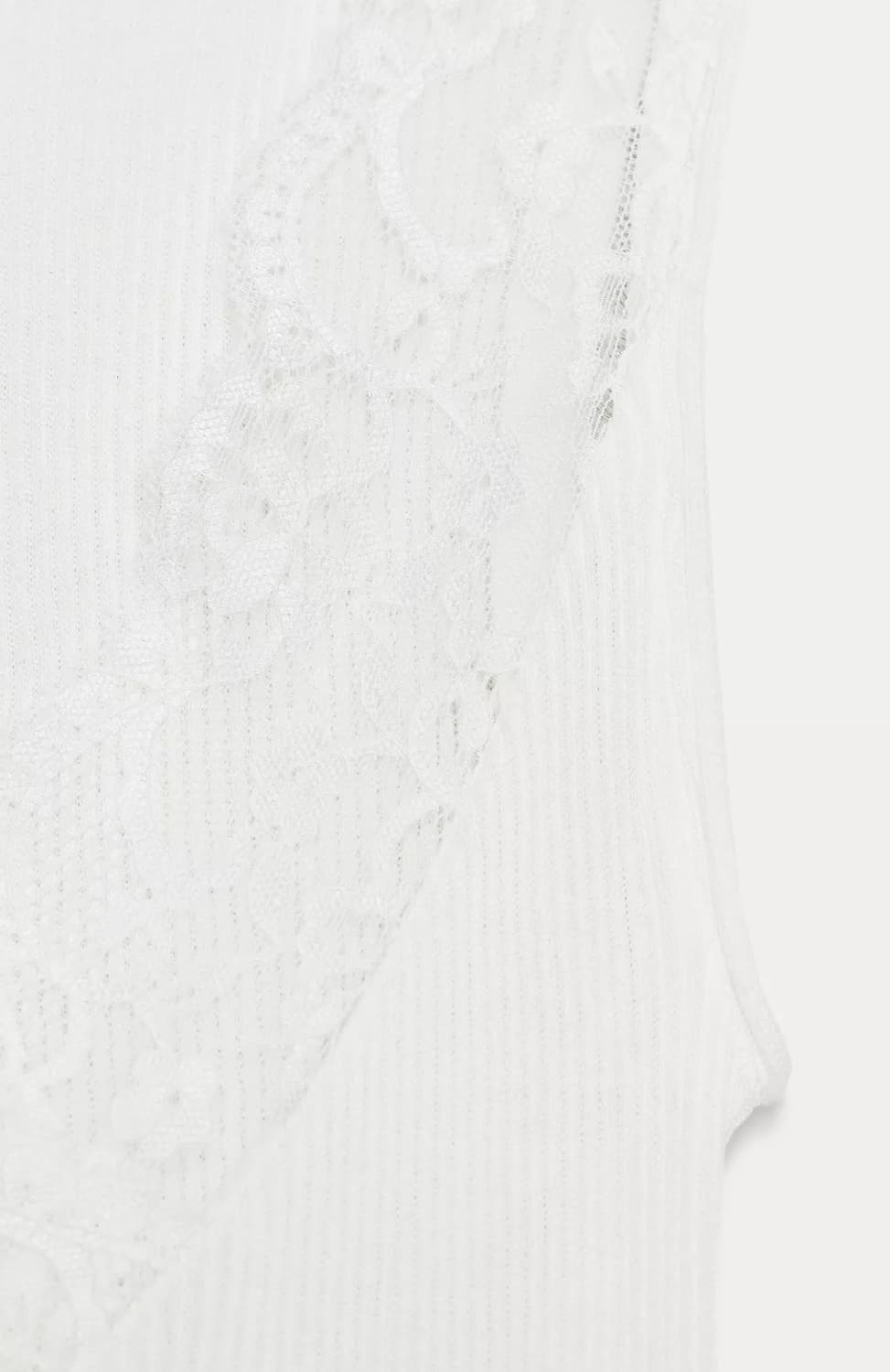 ZARA 자라 레이스 리브드 티셔츠, 자라 레이스 나시 상품이미지6