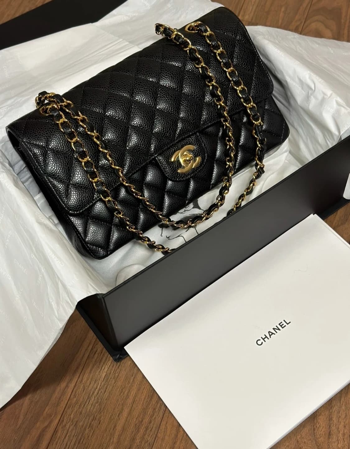 (정품)샤넬 클래식 캐비어 금장 급처! 상품이미지2