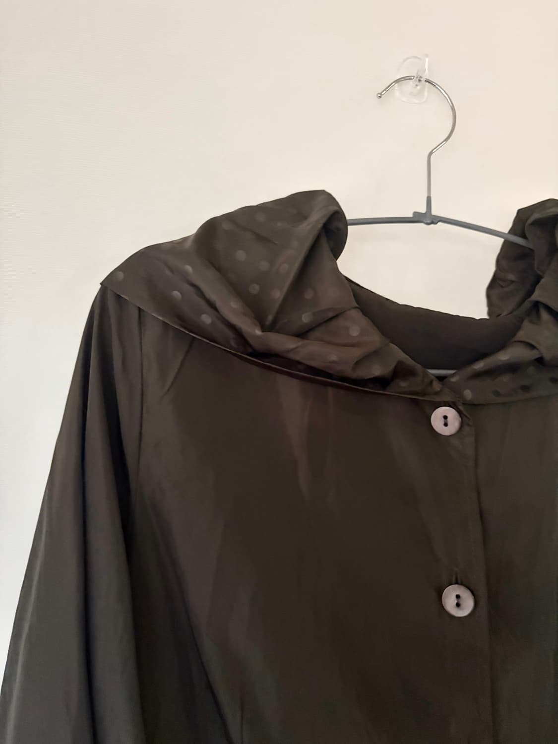 일본 빈티지 브라운/카키 도트 바람막이 자켓 판매합니다 상품이미지3