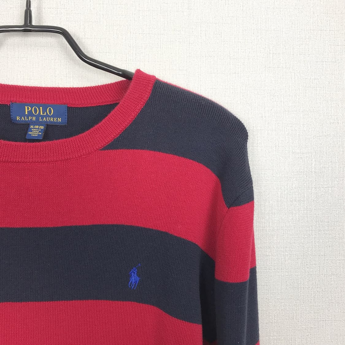 폴로 랄프로렌 POLO 레드 니트 면 맨투맨 보이즈XL 상품이미지4