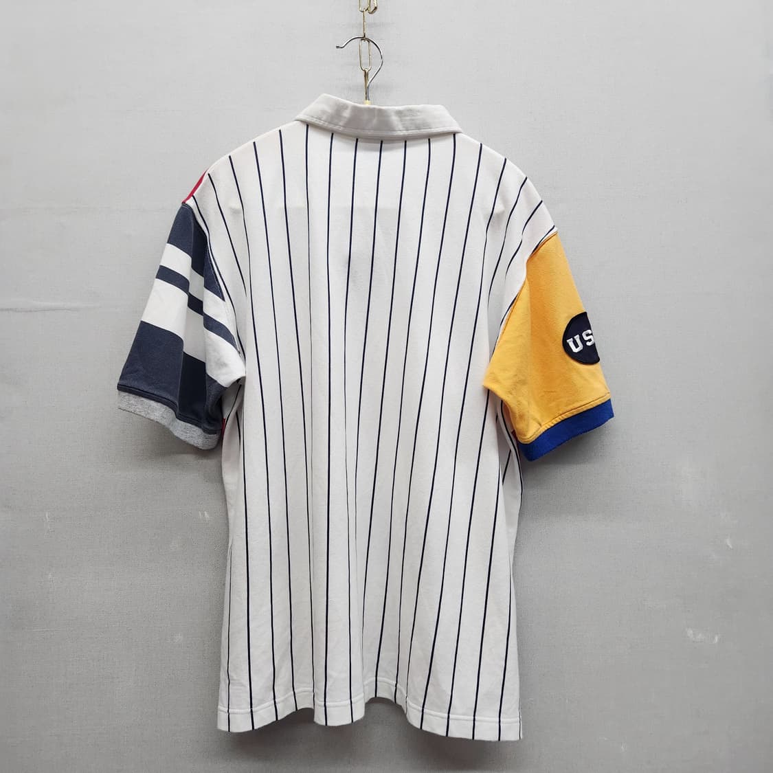 올드스쿨 챔피온 스트라이프 럭비티 반팔카라 M(L) 상품이미지4