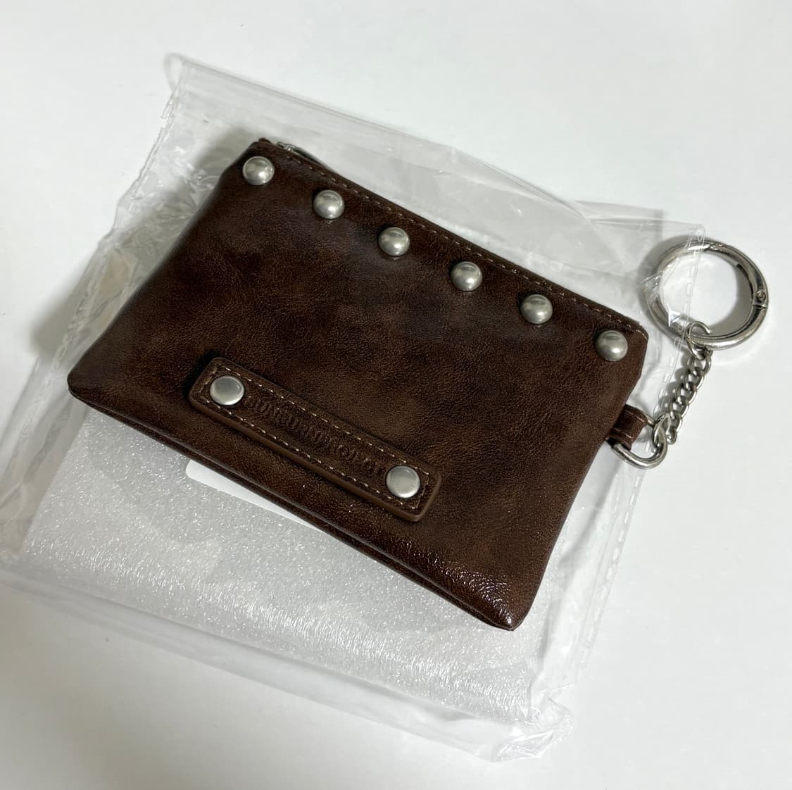 Faux leather m.o.s pouch _ brown 상품이미지1