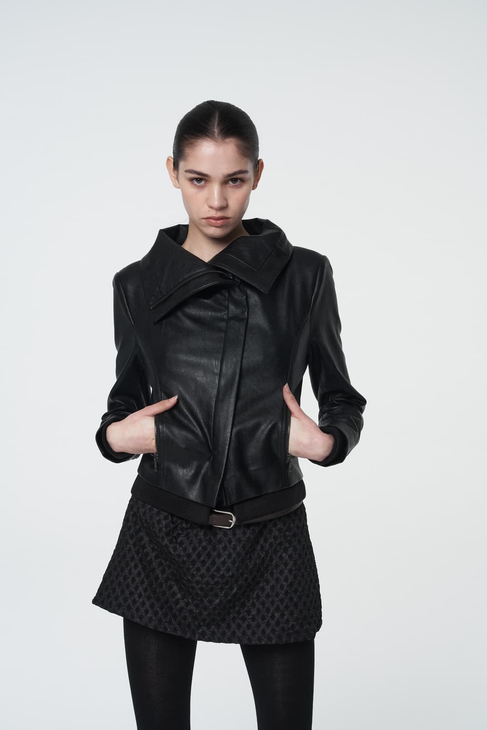 구해요) Settle for moon 레더 자켓 상품이미지1