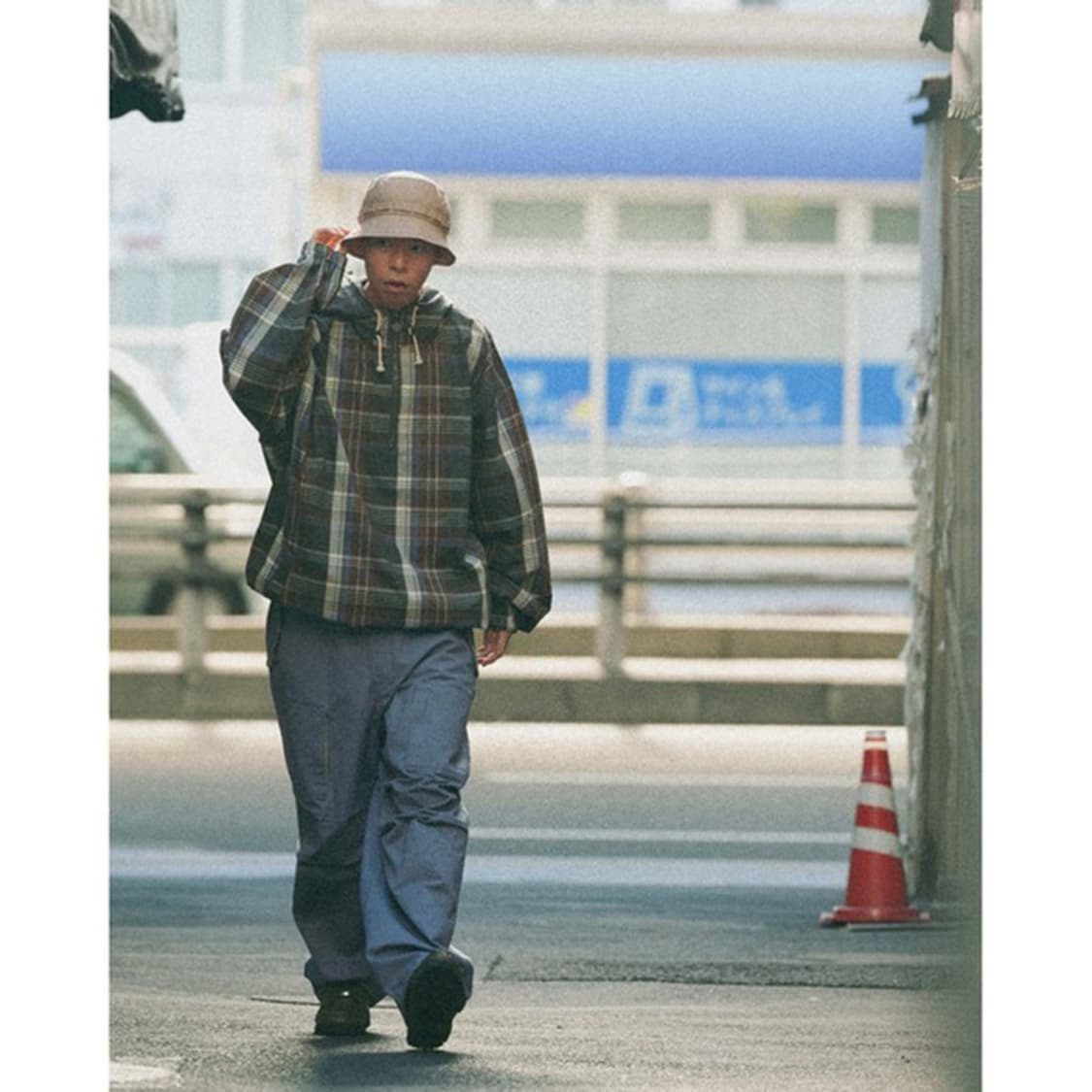 케보즈 KEBOZ Check Half Zip-up Hooded Shirt 상품이미지5