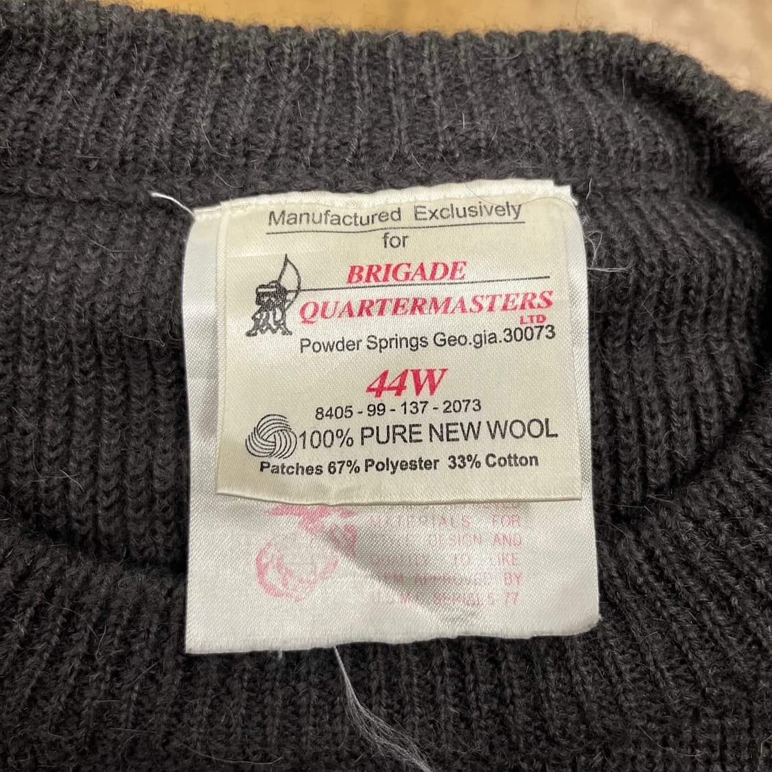 [정품/44] 코만도 밀리터리 패치 니트 b16 상품이미지5