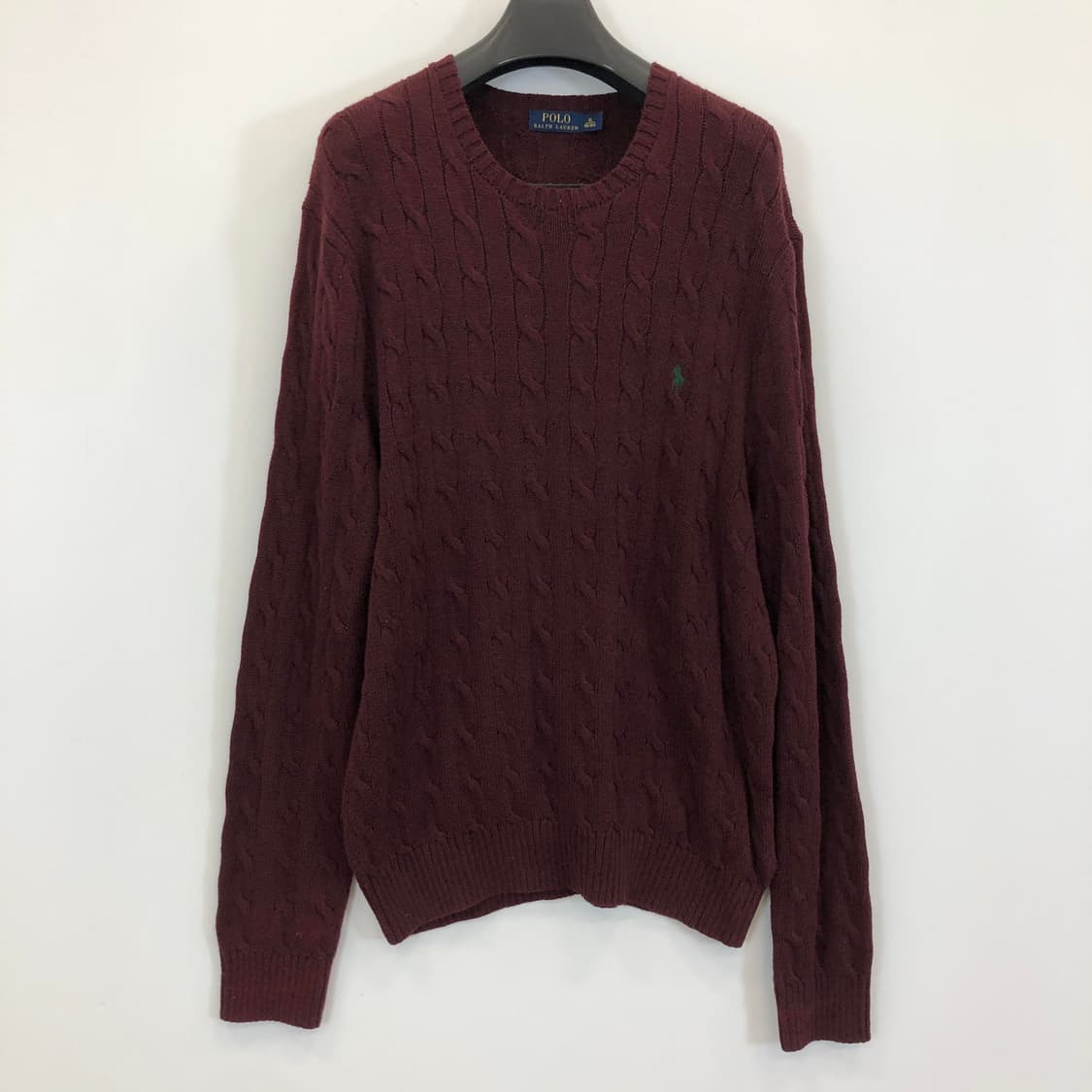 폴로 랄프로렌 버건디 케이블니트 XL 110 상품이미지1