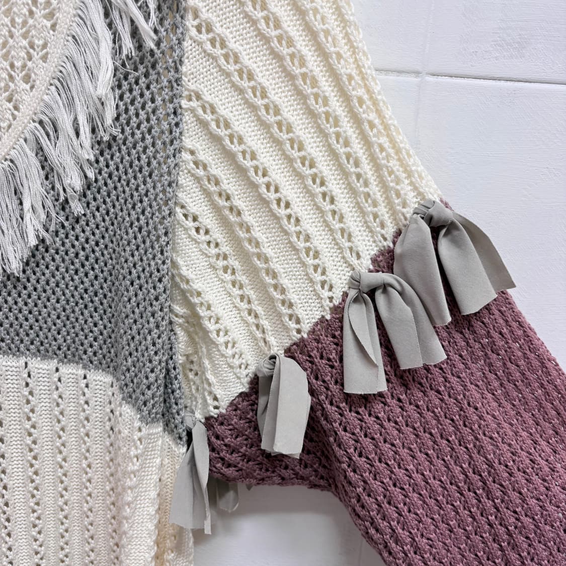 somari 패치워크 리본 태슬 니트 (Japan) 상품이미지4