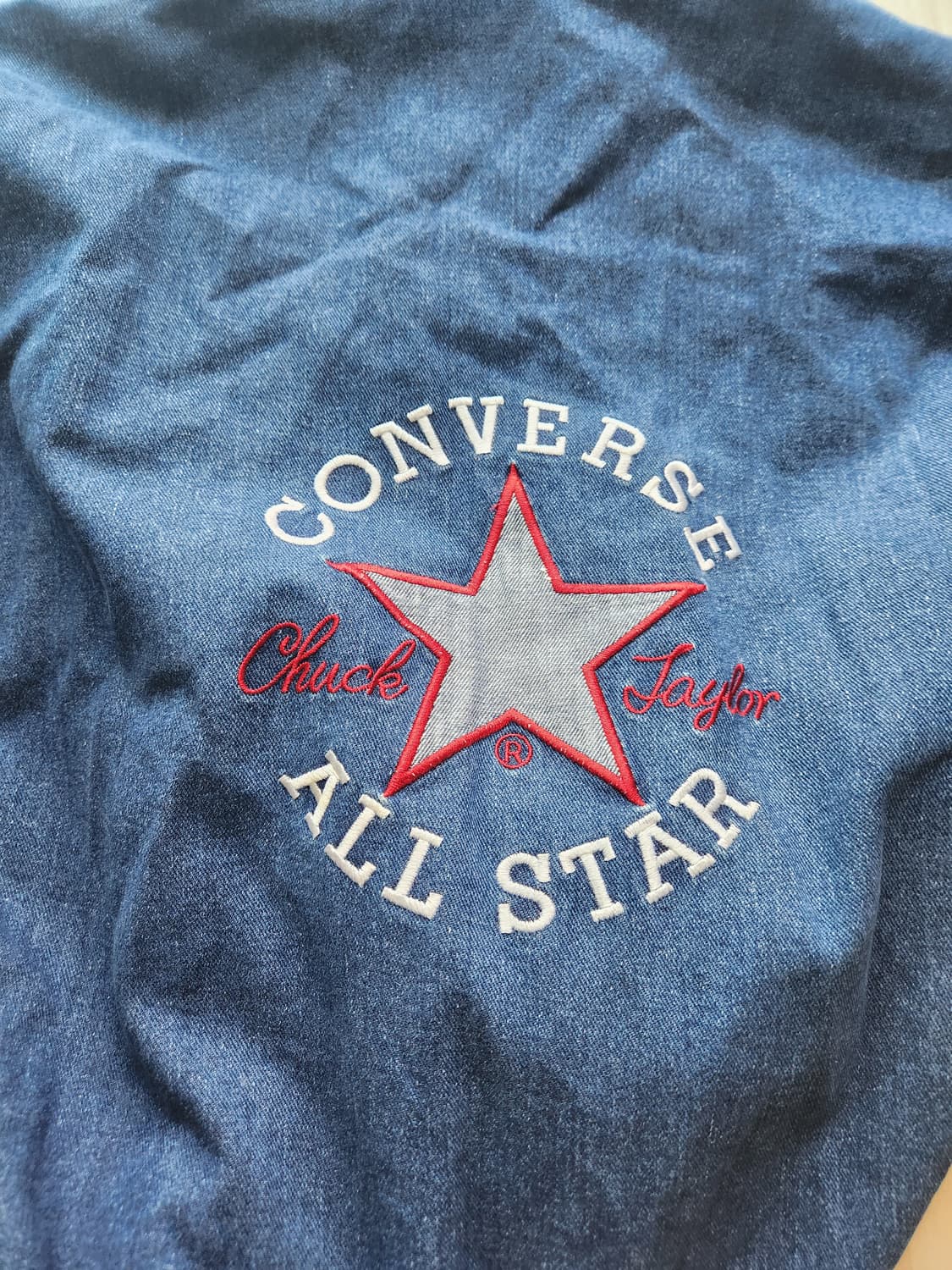 90s 컨버스 올스타 데님 후드 자켓 95(M정도) 상품이미지3