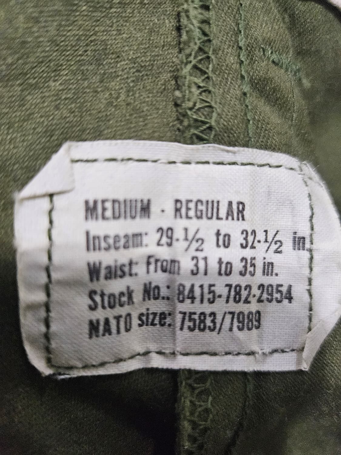 70s 미군오리지날 m65 팬츠 MR 상품이미지2