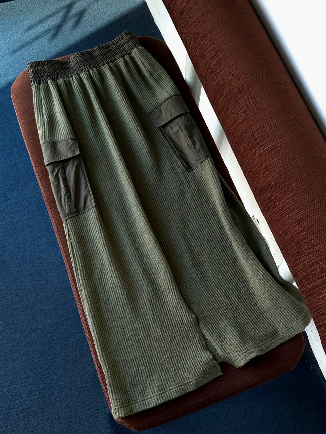 Knit fabric mil design loose skirt 상품이미지4