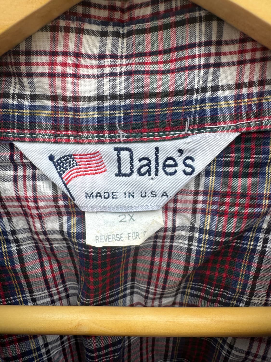 80~90s dale’s 빈티지 usa 체크 웨스턴 셔츠 2xl 상품이미지5