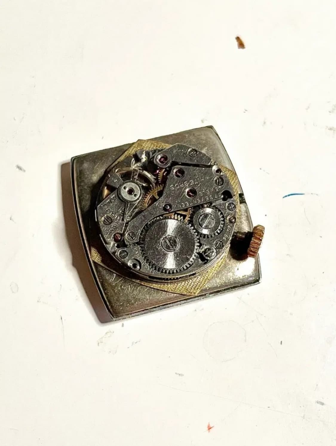 1930년대 빈티지 스위스 사각 수동 시계 엔틱 아르데코 금장 SWISS 상품이미지2