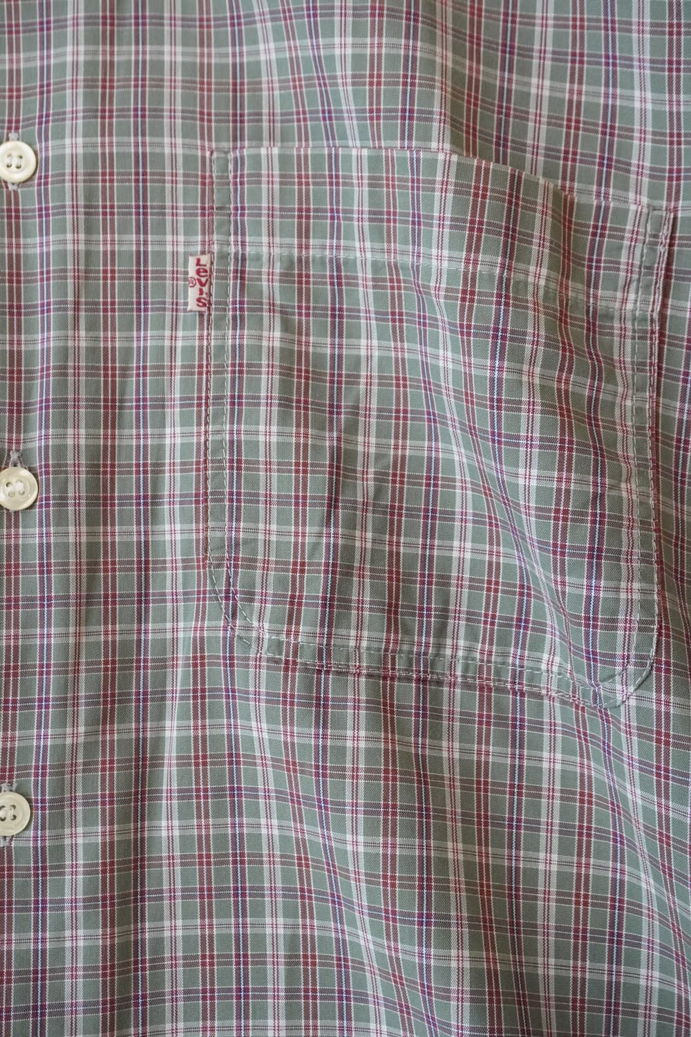 리바이스 반팔 레드 체크 Levi's 상품이미지4