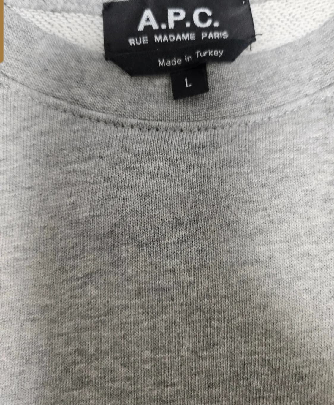 아페쎄맨투맨 M 상품이미지2