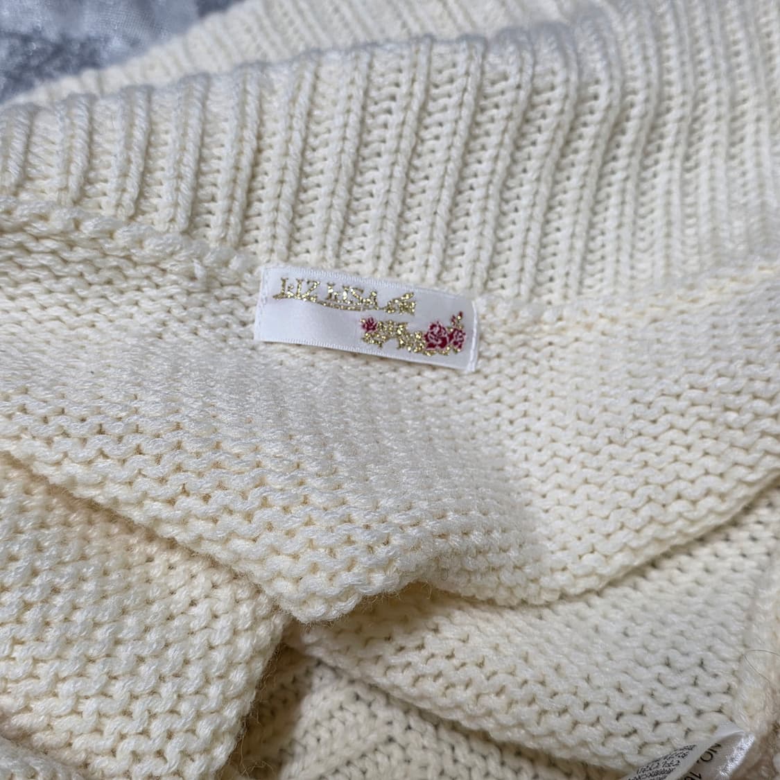 리즈리사 리본 오네갸루 오프숄더 니트 갸루일브히메갸루 상품이미지4