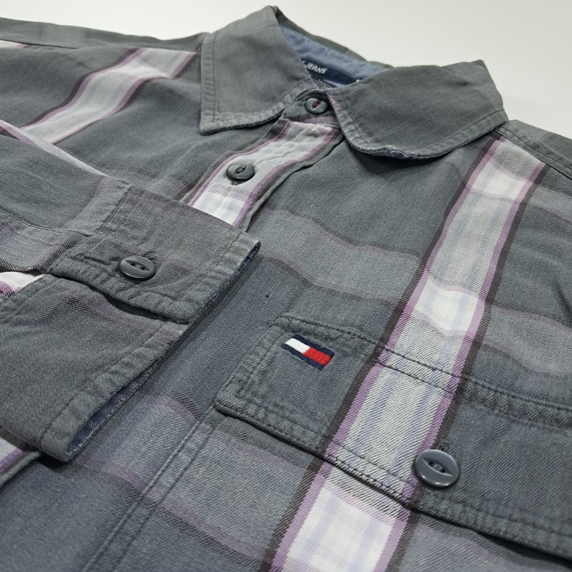 CL883 M 타미진스 90s 클래식 체크 더블포켓 셔츠 남방 상품이미지4