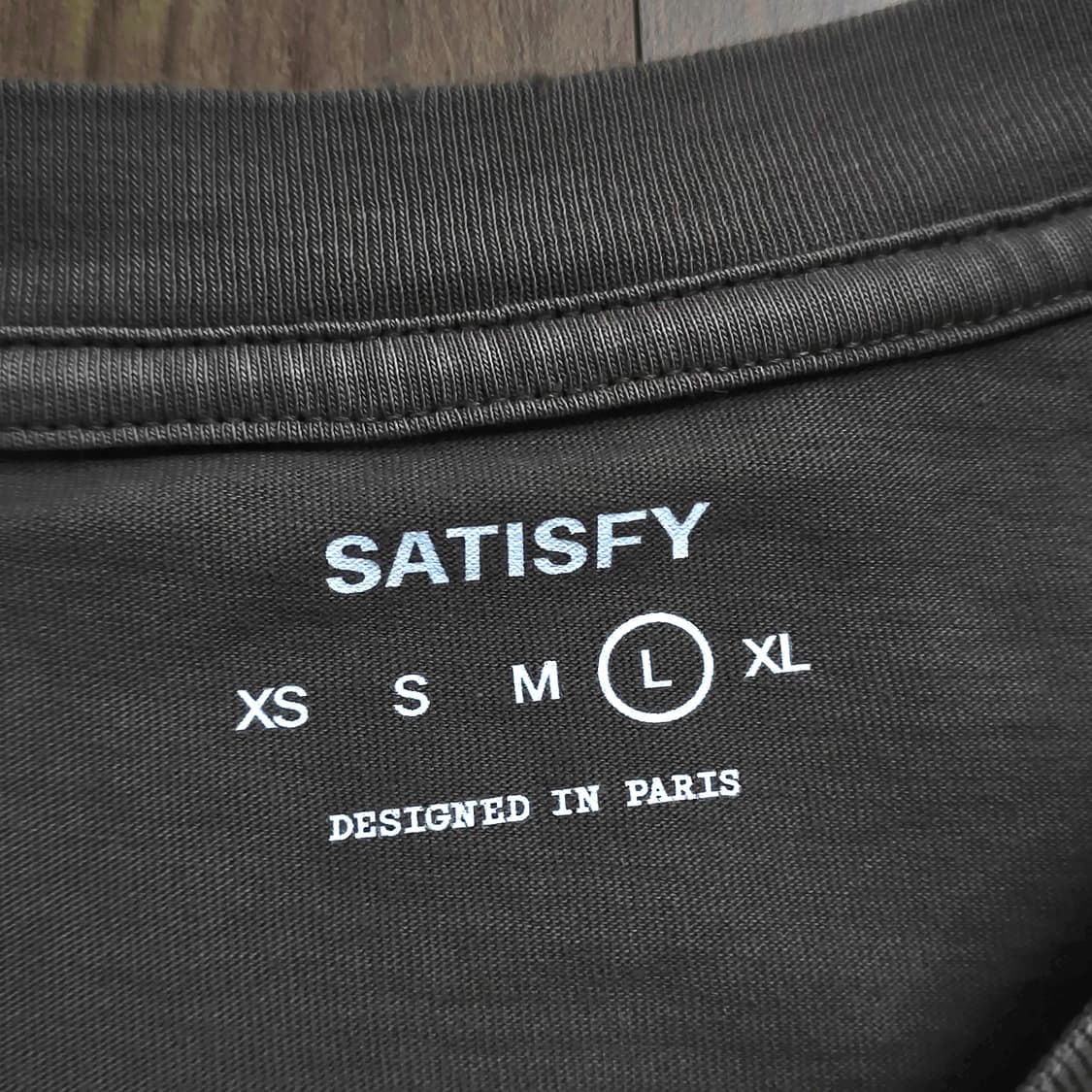 (L) 새티스파이 모스테크 반팔 티셔츠 브라운 상품이미지2