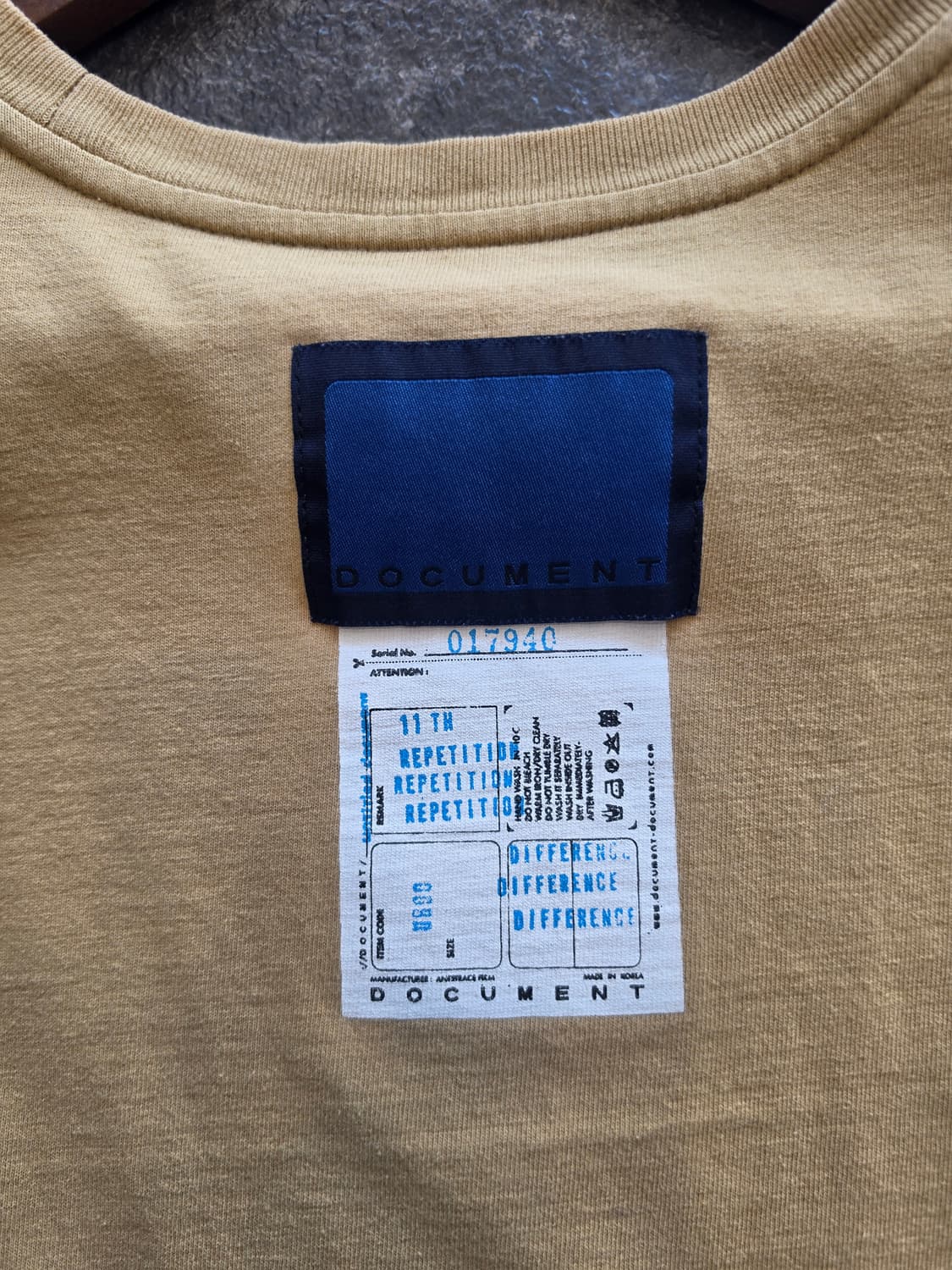 #도큐먼트(DOCUMENT) 반팔티셔츠 L  상품이미지6