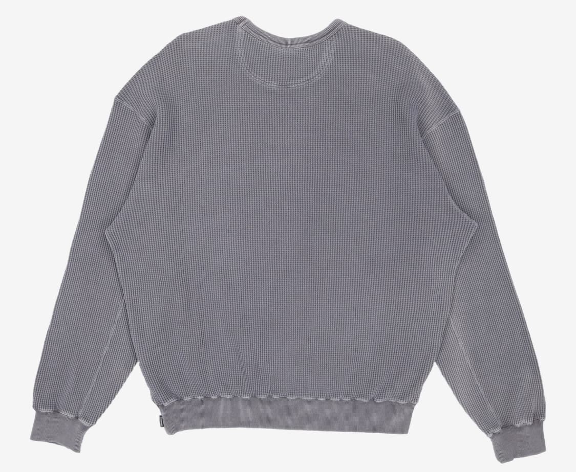 커버낫 피그먼트 와플 스티치 맨투맨 차콜 (L) 상품이미지2