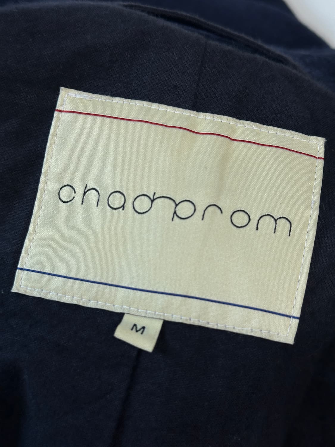 채드프롬 해링본 네이비 울싱글코트 M 상품이미지6