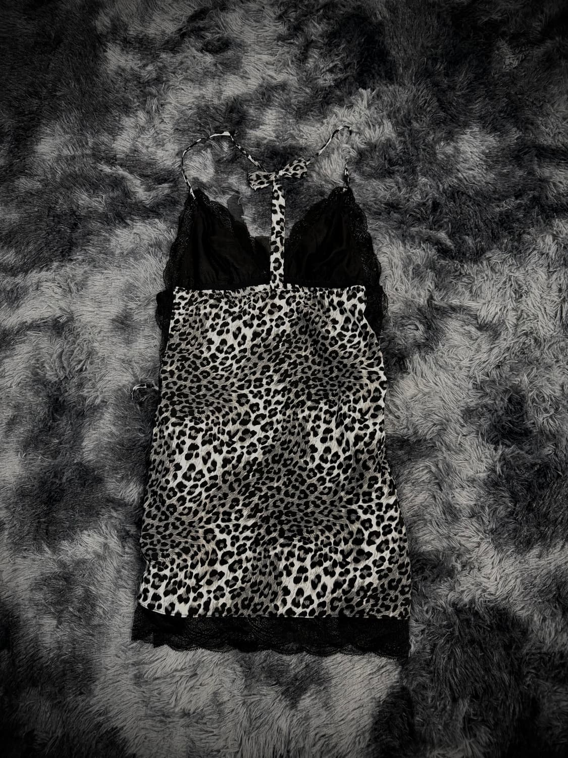 그레이 호피 레이스 슬립나시 상품이미지2