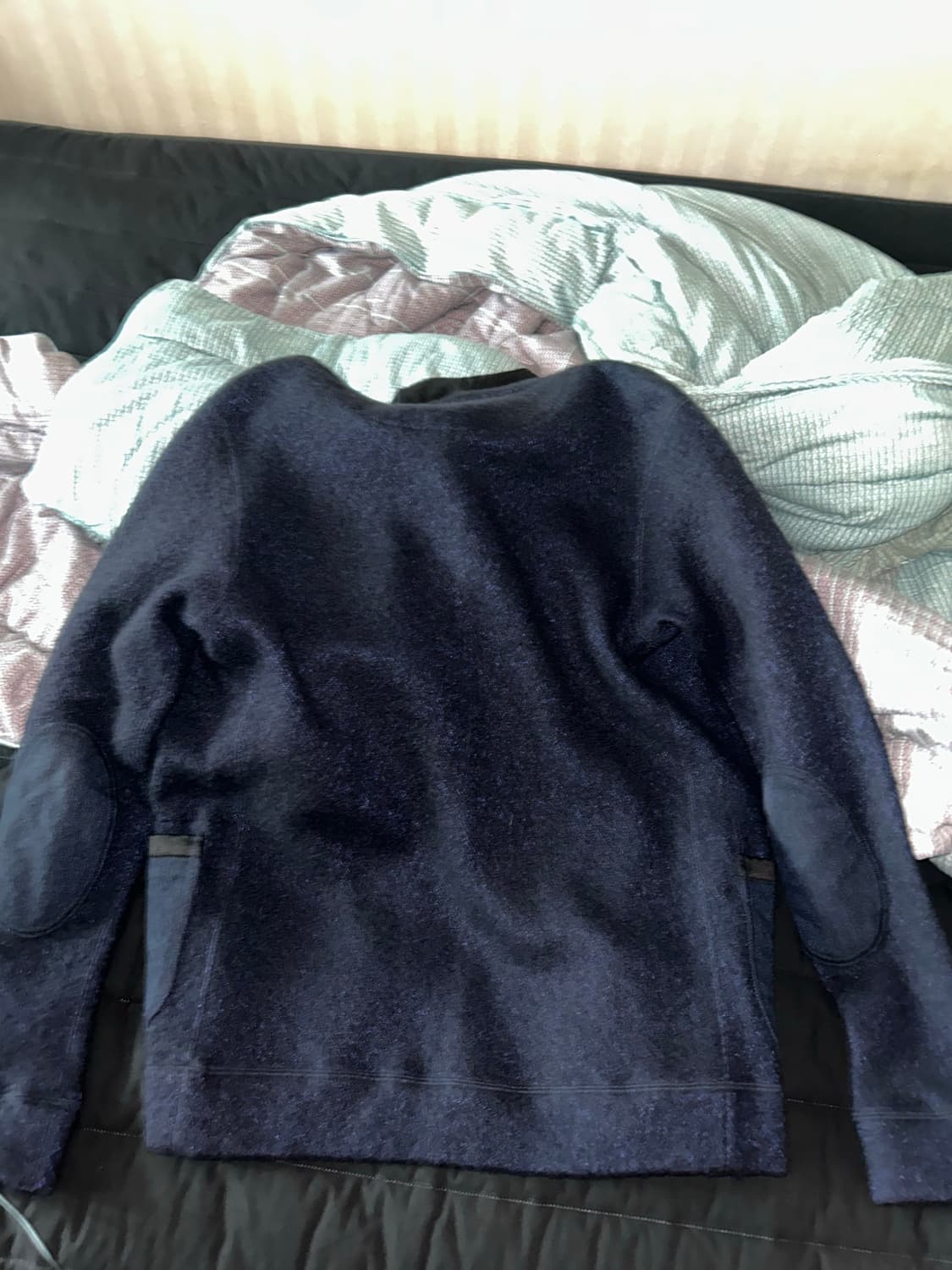 준야 와타나베 X 꼼데가르송 울 엘보우 패치 가디건 상품이미지3