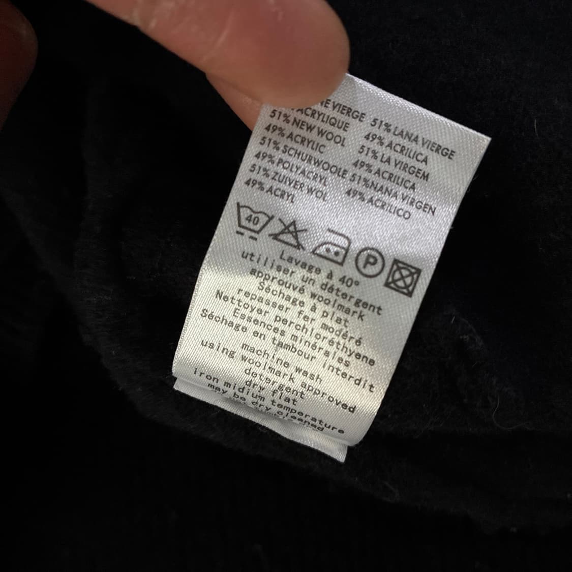 라코스테 블랙 가디건 95 (보풀제거 필요) 상품이미지3