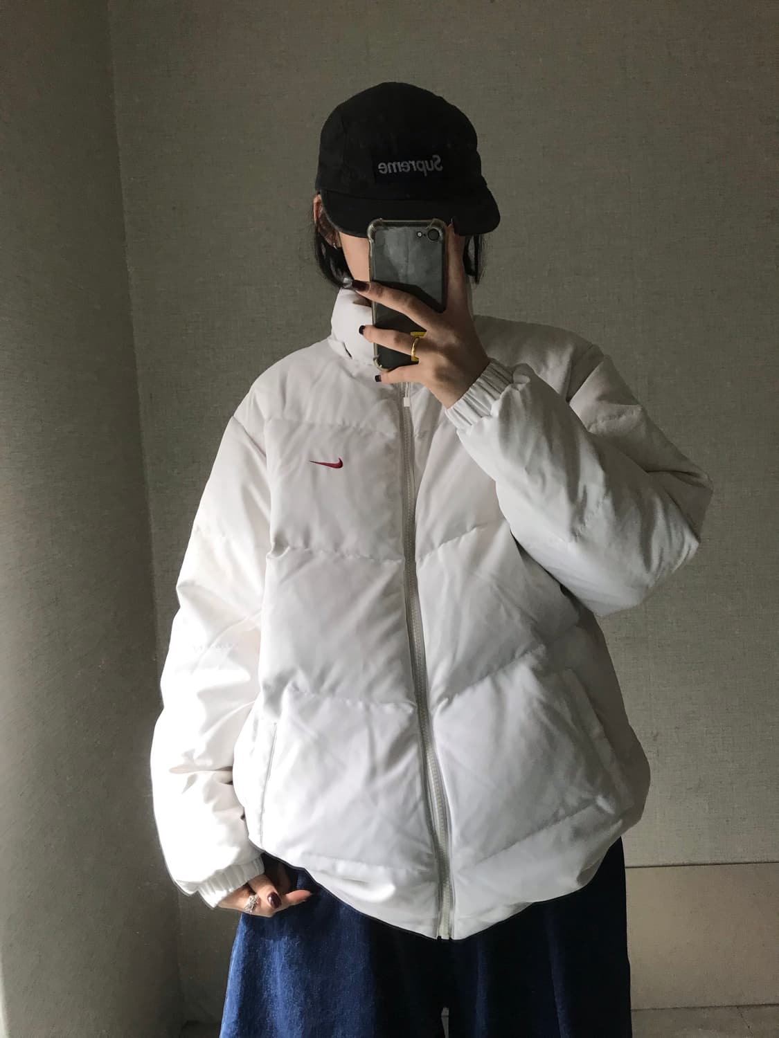 나이키 00s 뉴챔프 화이트 패딩 상품이미지1