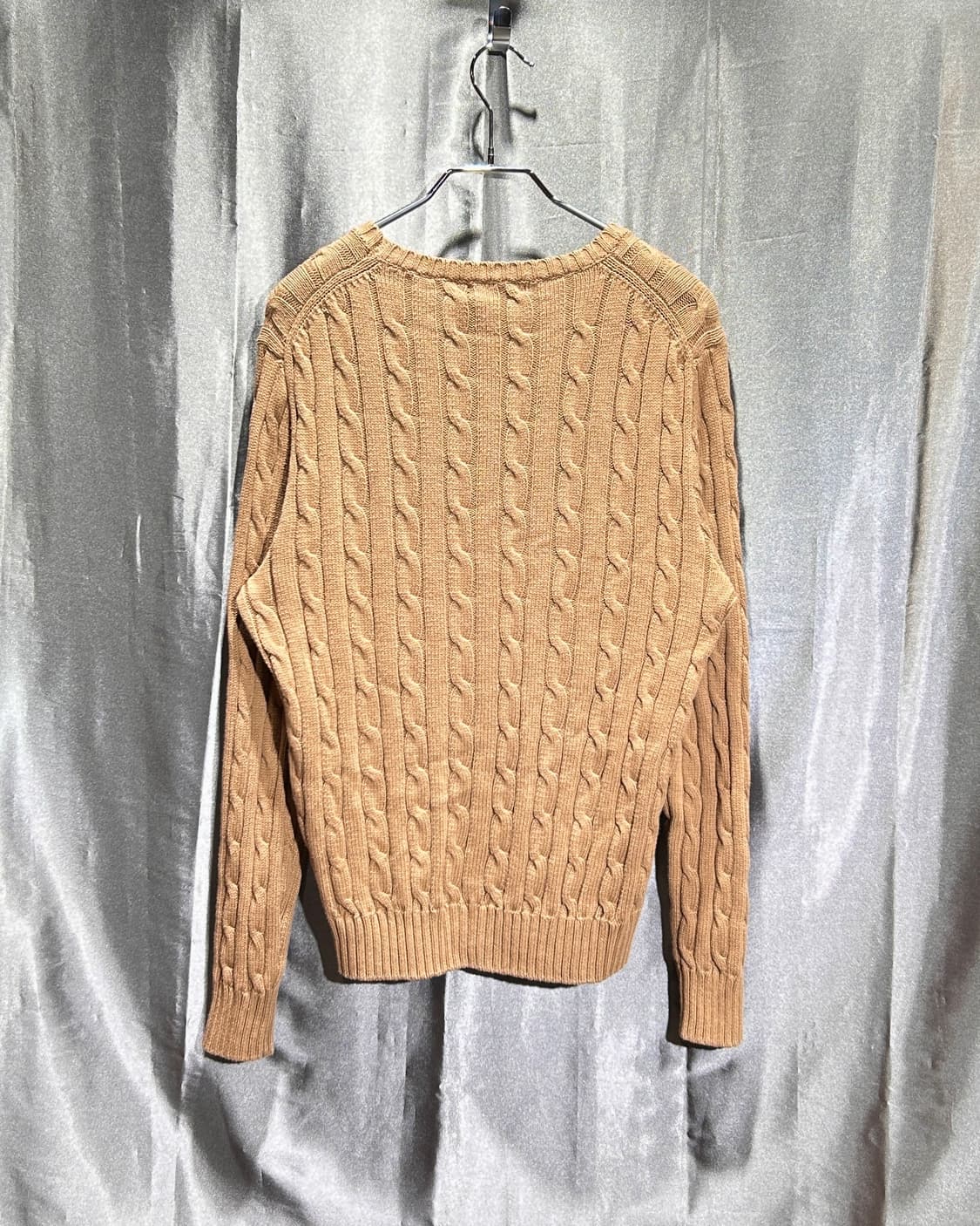 L 폴로랄프로렌 화이트 포니 브라운 케이블 니트 상품이미지3