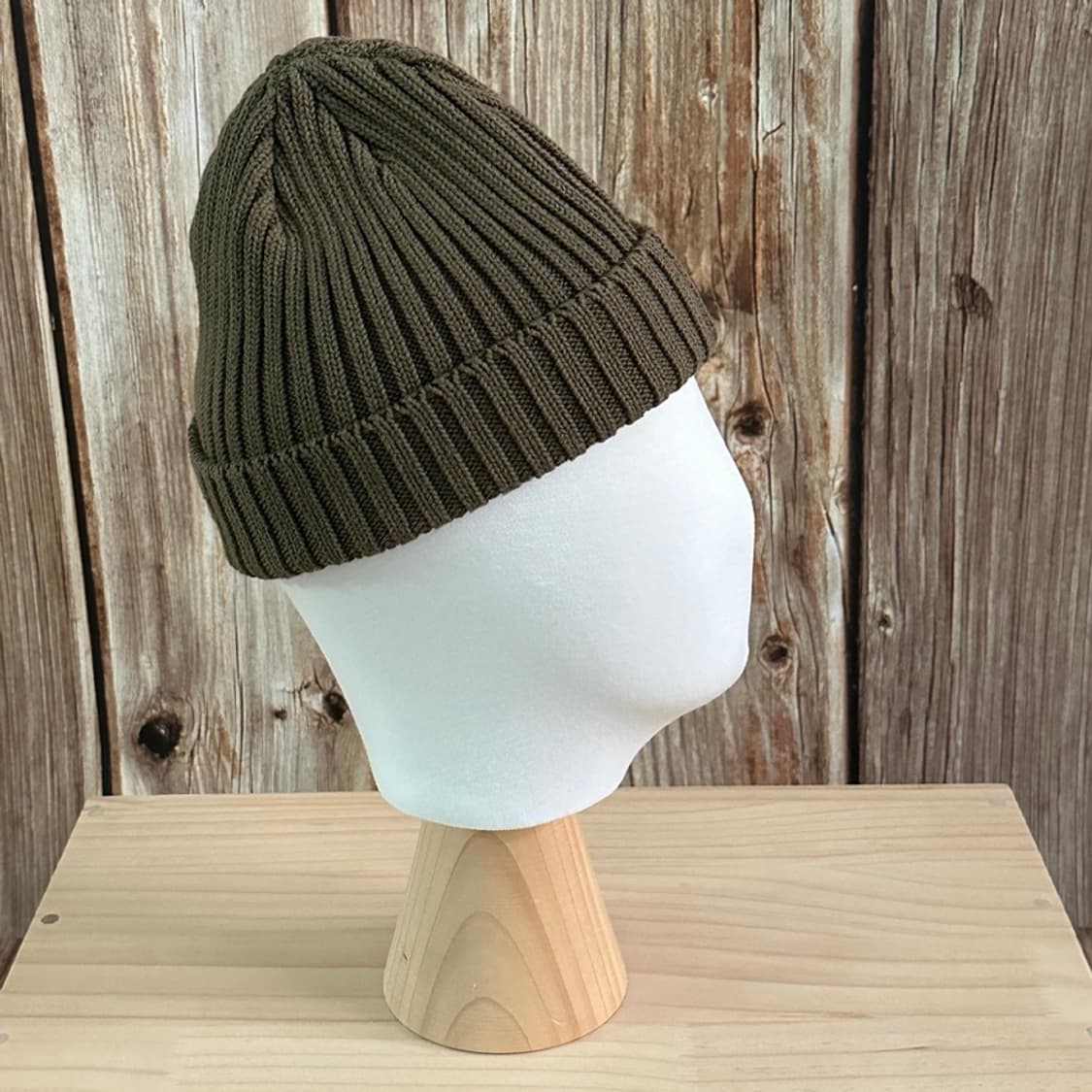 키지마타카유키 코튼 골지 비니 올리브 색상 상품이미지4