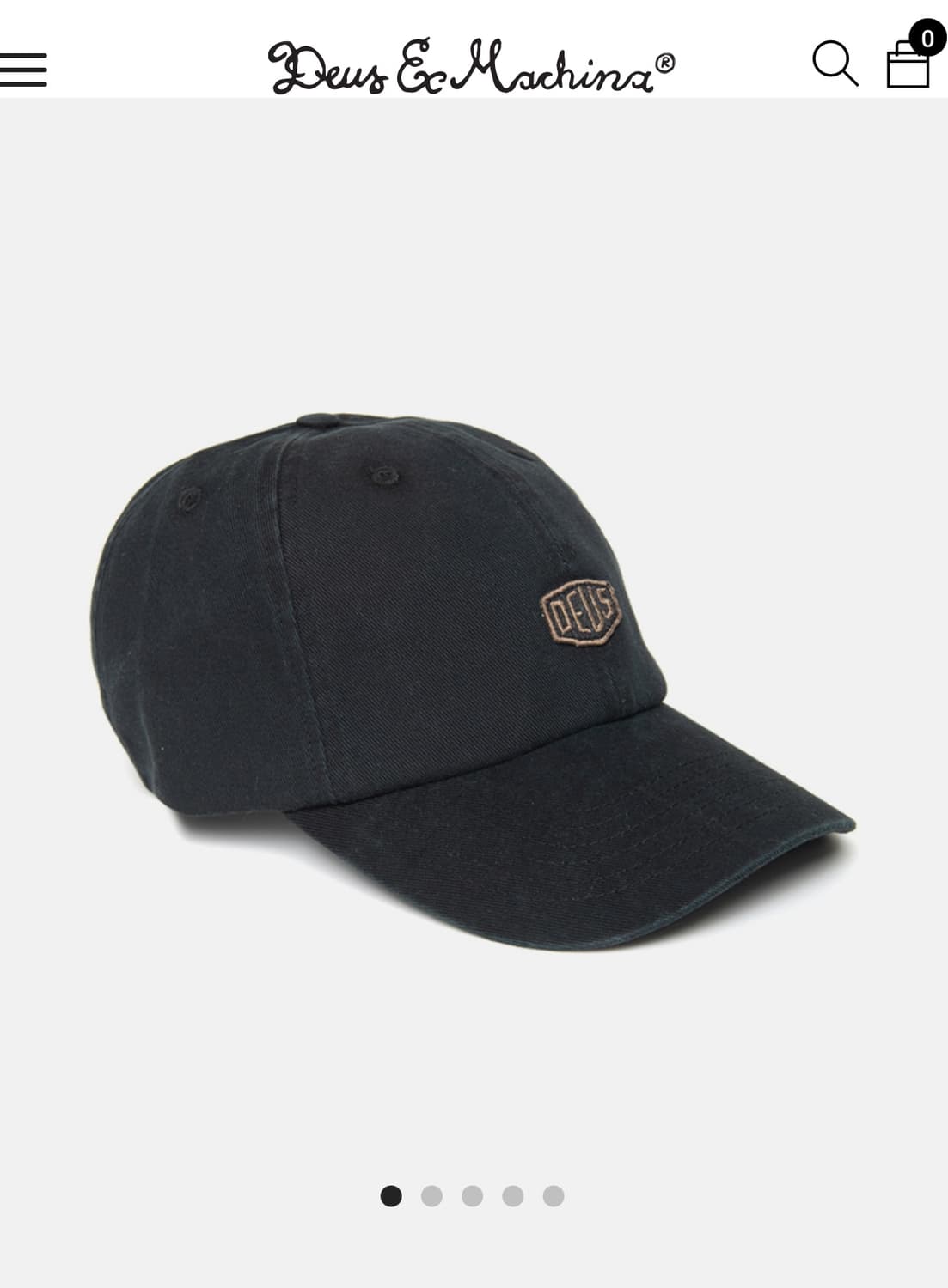 DEUS Shield Standard Dad Cap_Black 상품이미지1