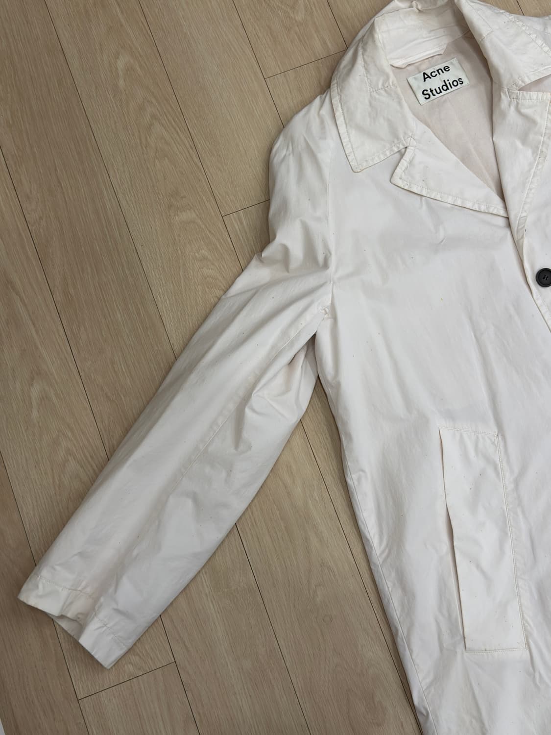 아크네 스튜디오 아이보리 포인트 봄 코트 상품이미지4