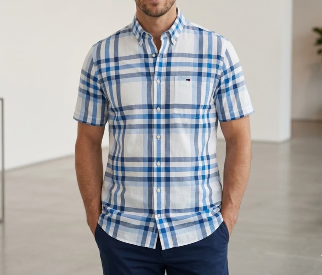 [105]타미힐피거 반팔 체크셔츠 상품이미지1