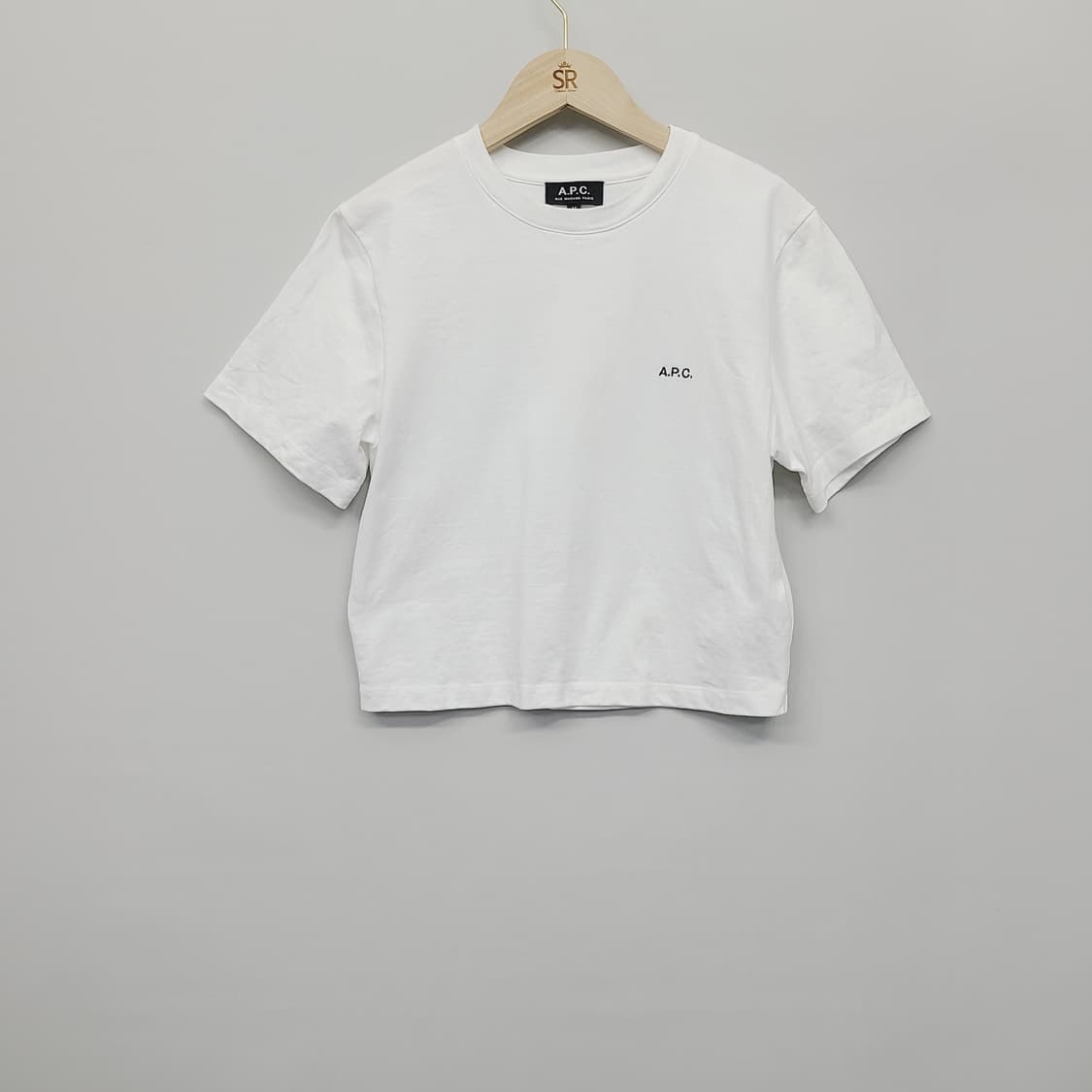[정품] 아페쎄(A.P.C.) 박시 마이크로 로고 크롭 티셔츠(M/90) 상품이미지2