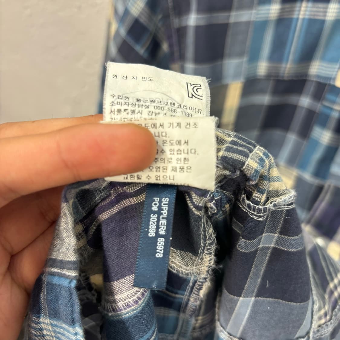 폴로 랄프 로렌 체크 빈티지 반팔 셔츠 S 상품이미지10