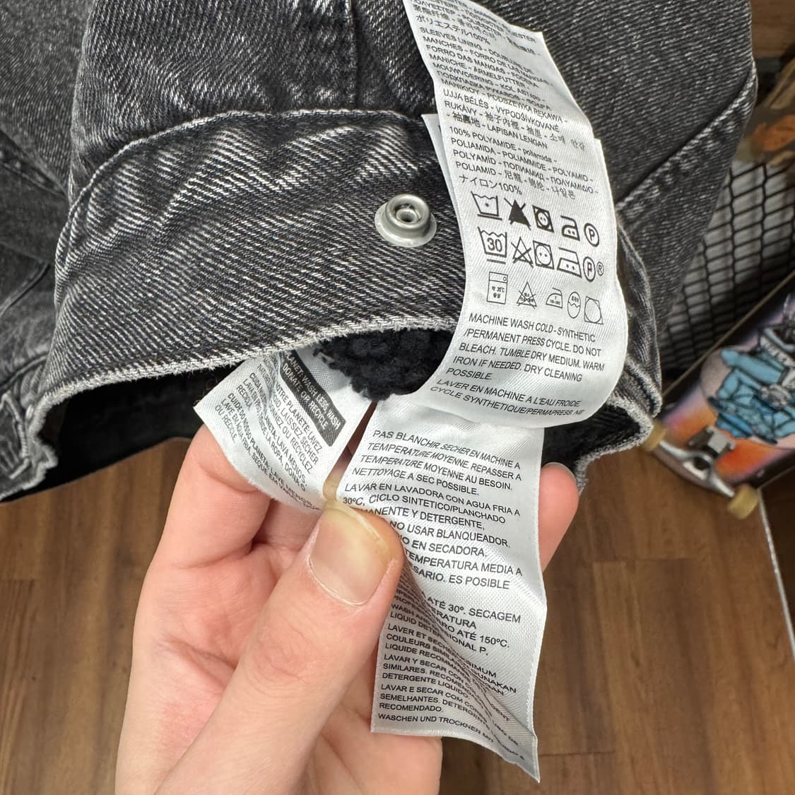 리바이스 타입 3 쉐르파 흑청 데님 트러커 자켓 상품이미지6