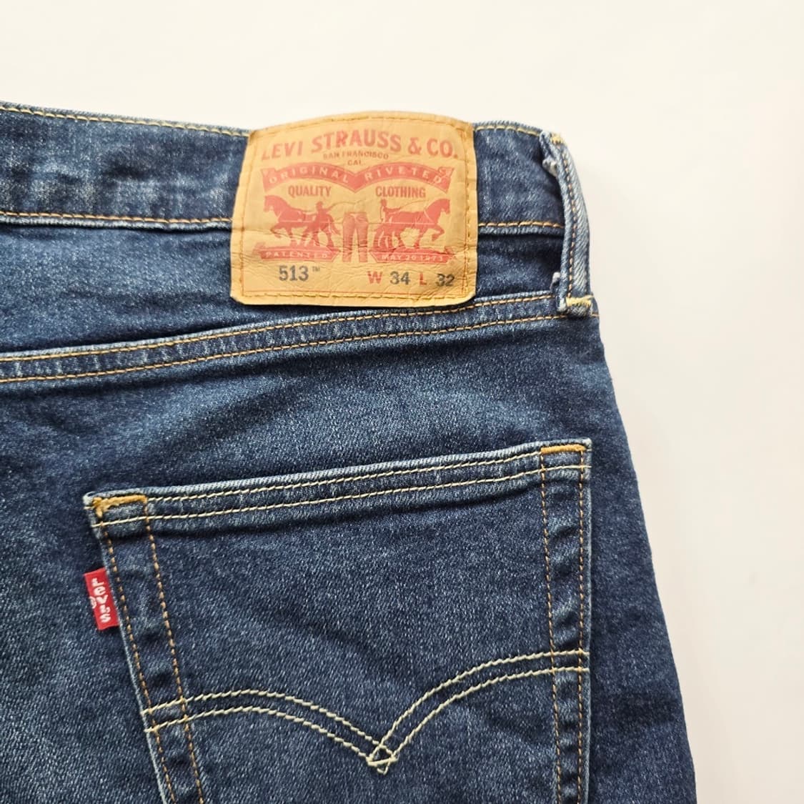리바이스 513 청바지 일자 스판 데님 사이즈34 R5310 상품이미지3