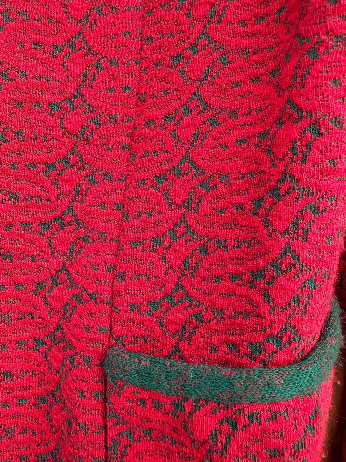 Deep Red Tyrolean Knit Jacket 상품이미지5