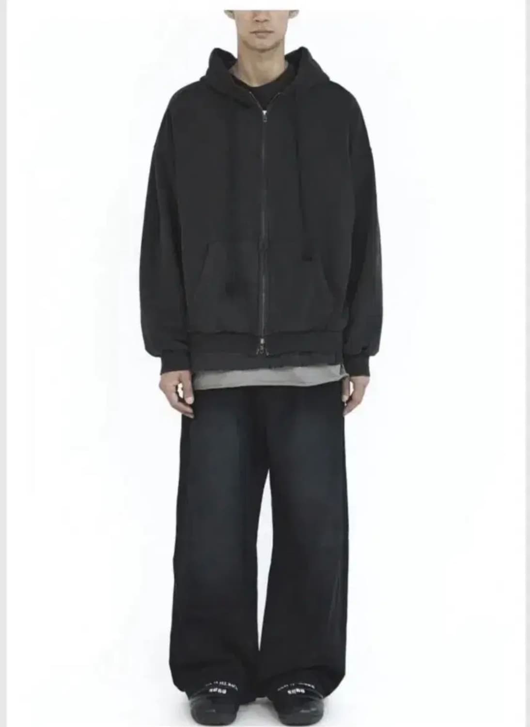 3 폴리테루 원턱 고시마 팬츠 (페이디드 블랙) 상품이미지1