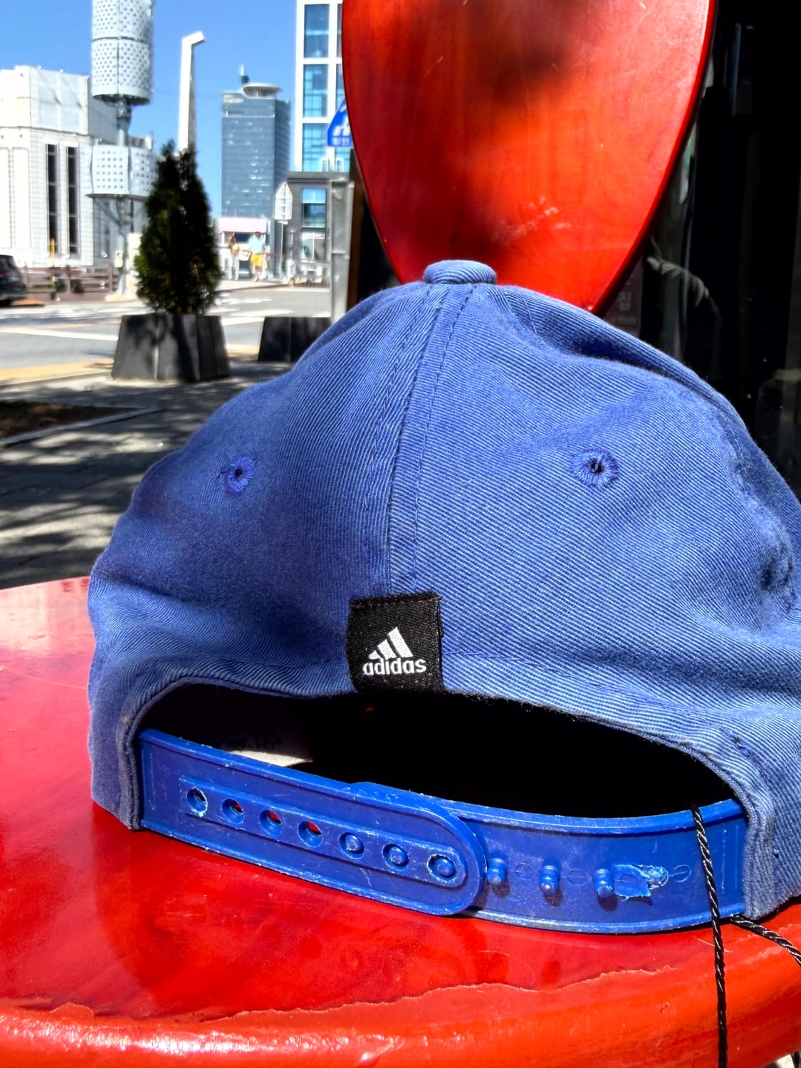 Adidas Blue & Green Logo Cap (OSFC) 상품이미지3