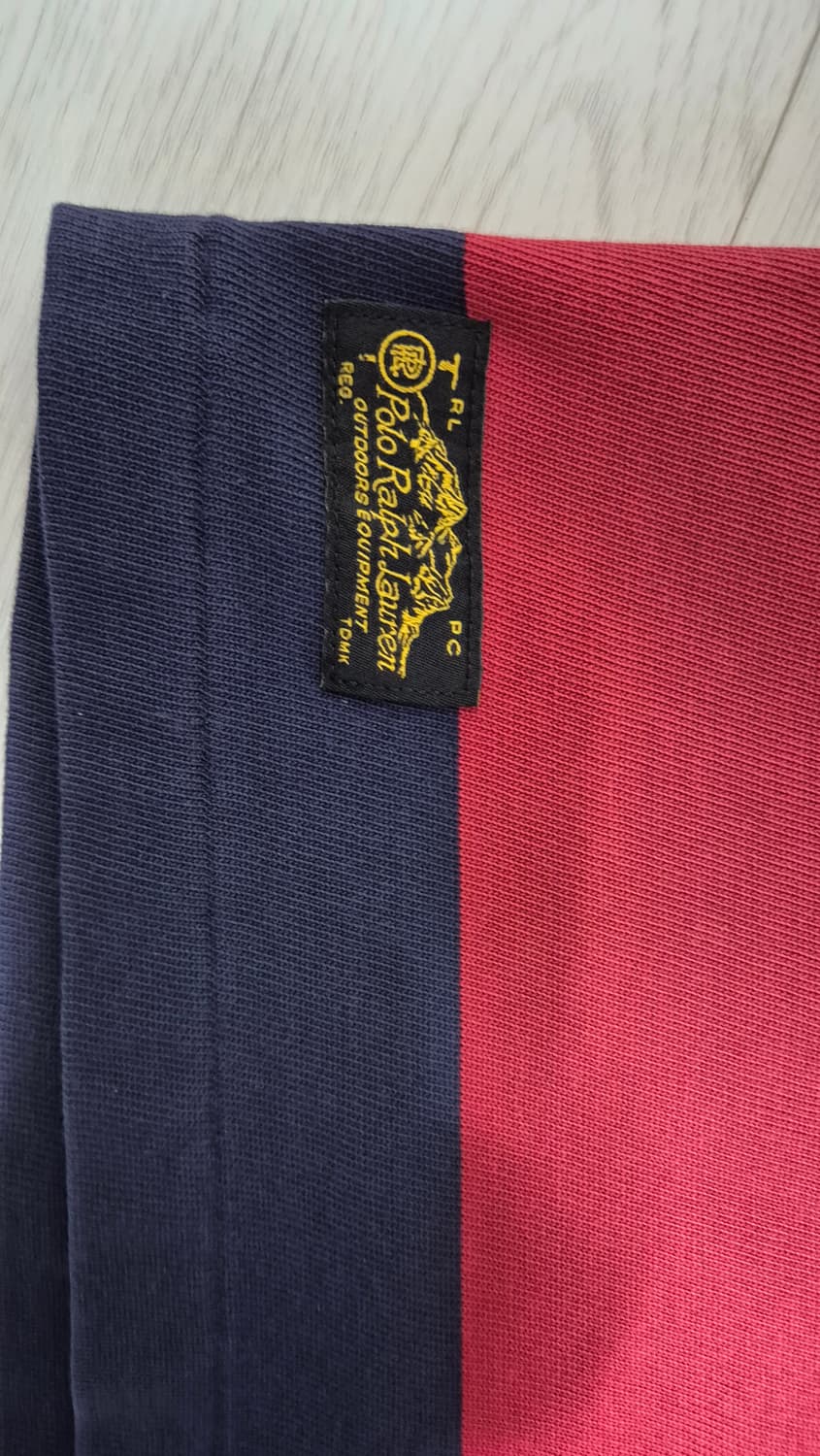 폴로 랄프로렌 빈티지핏 마운틴 패치 스트라이프 럭비 티셔츠 상품이미지4